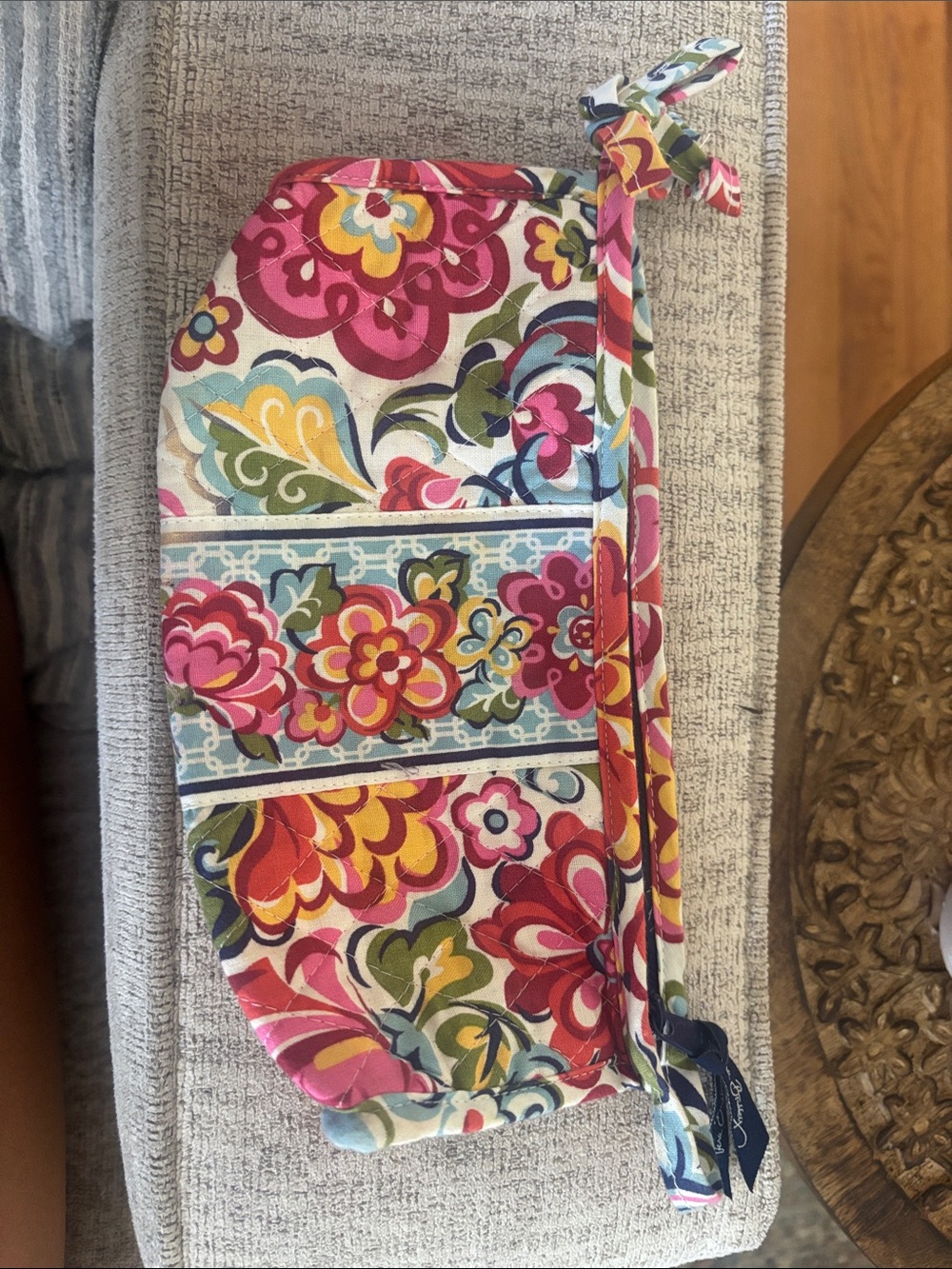 Vera Bradley Floral Multi-Color Quilted Wristlet Pouch
